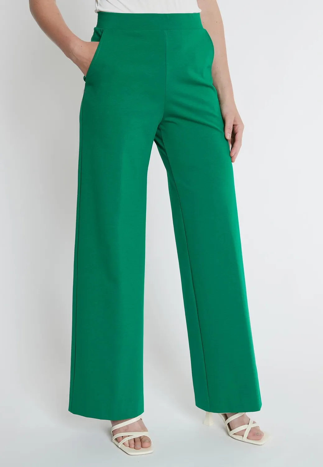 Ana Alcazar Kadowa pantaloni jersey verdi zampa