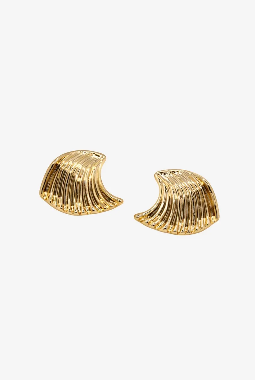 Uchi & Soto Nami Gold Wave orecchini oro large