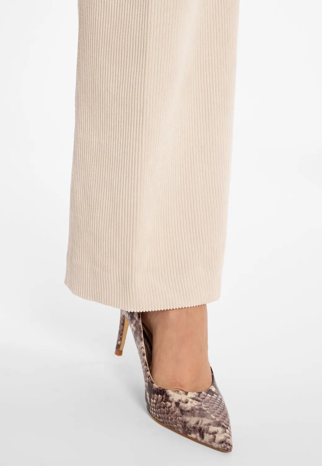 Ana Alcazar Adimy pantaloni velluto panna palazzo