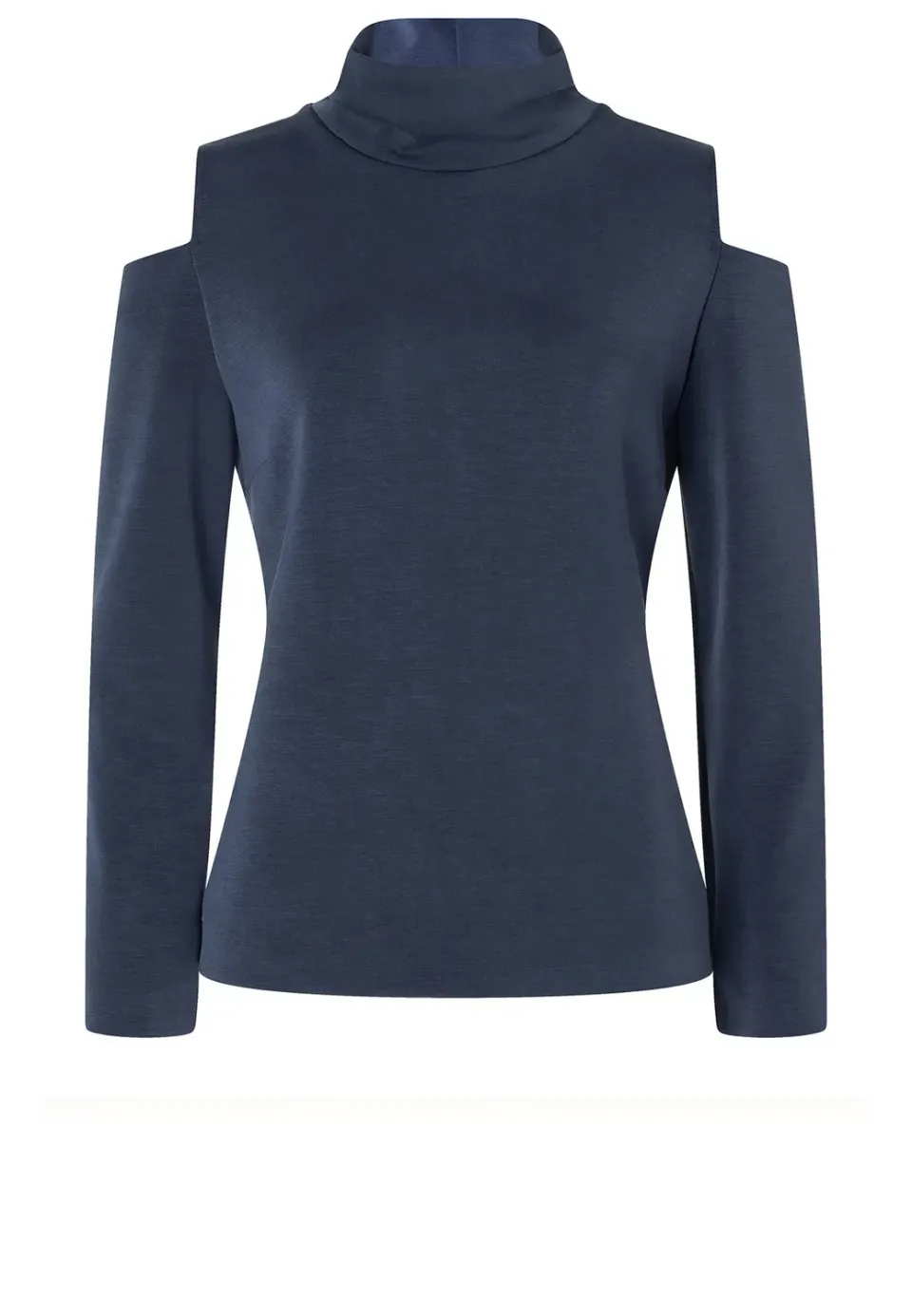 Ana Alcazar Senina top jersey blu spacchi spalle