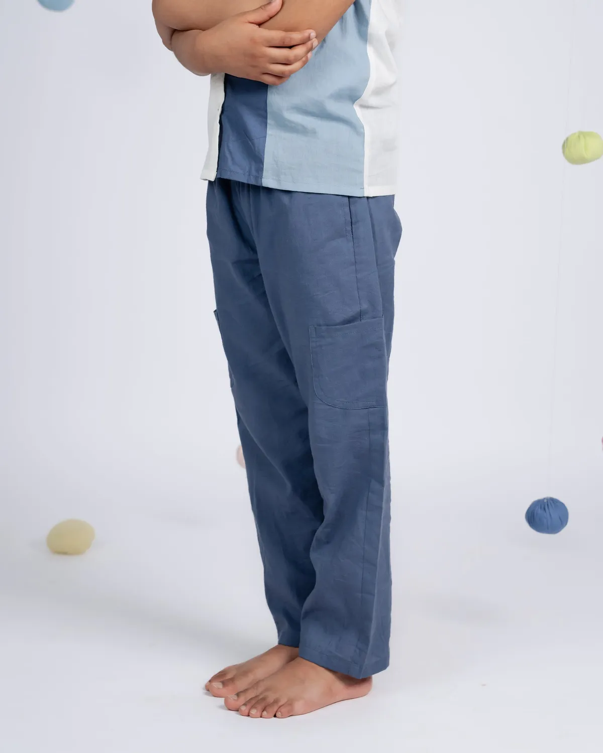 Our Dve Urban Boy pantalone bimbo blu cotone