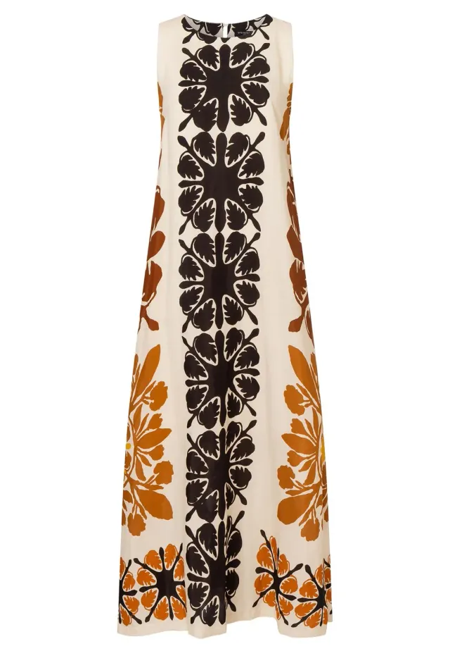 Ana Alcazar Rava abito maxi etnico con tasche