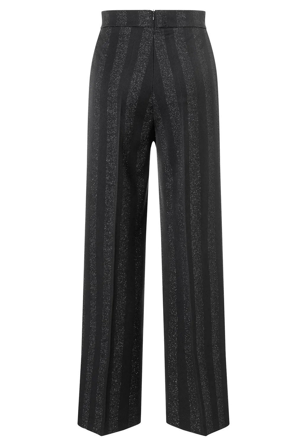 Ana Alcazar Samsa pantaloni larghi neri riga lurex