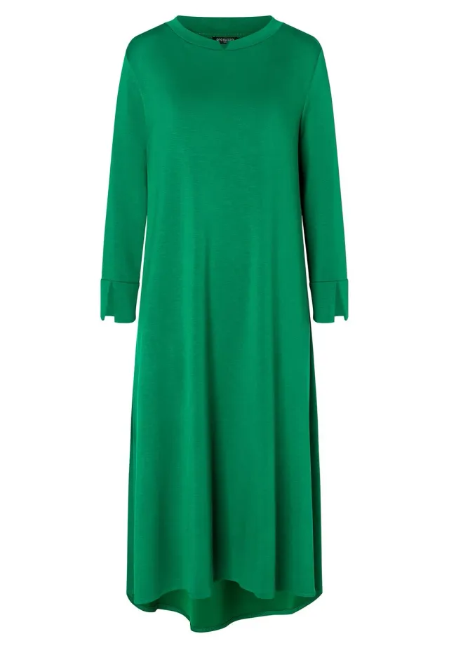 Ana Alcazar Melody abito midi verde jersey svasato