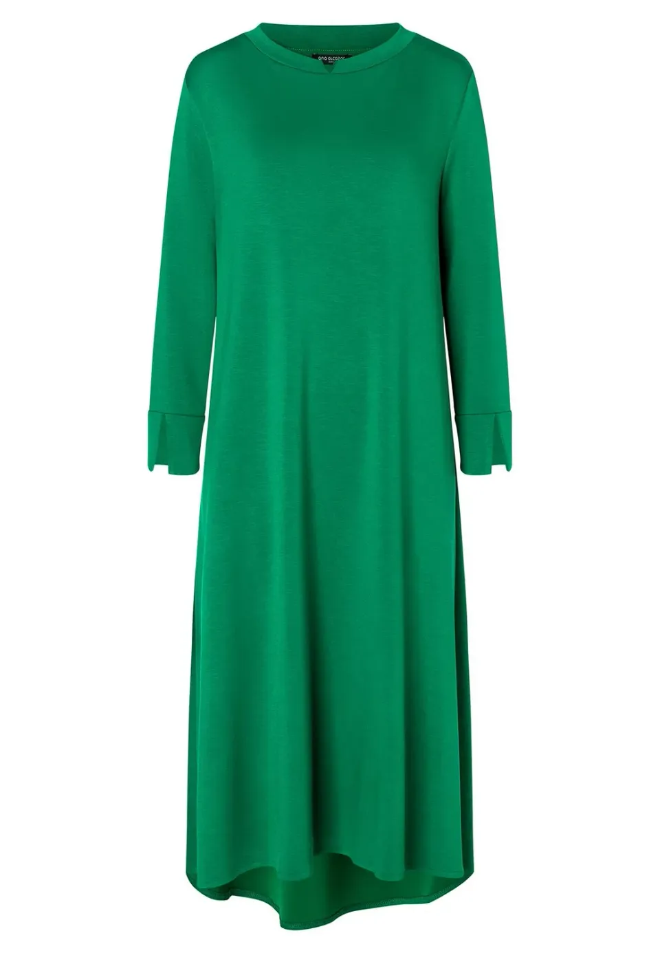 Ana Alcazar Melody abito midi verde jersey svasato