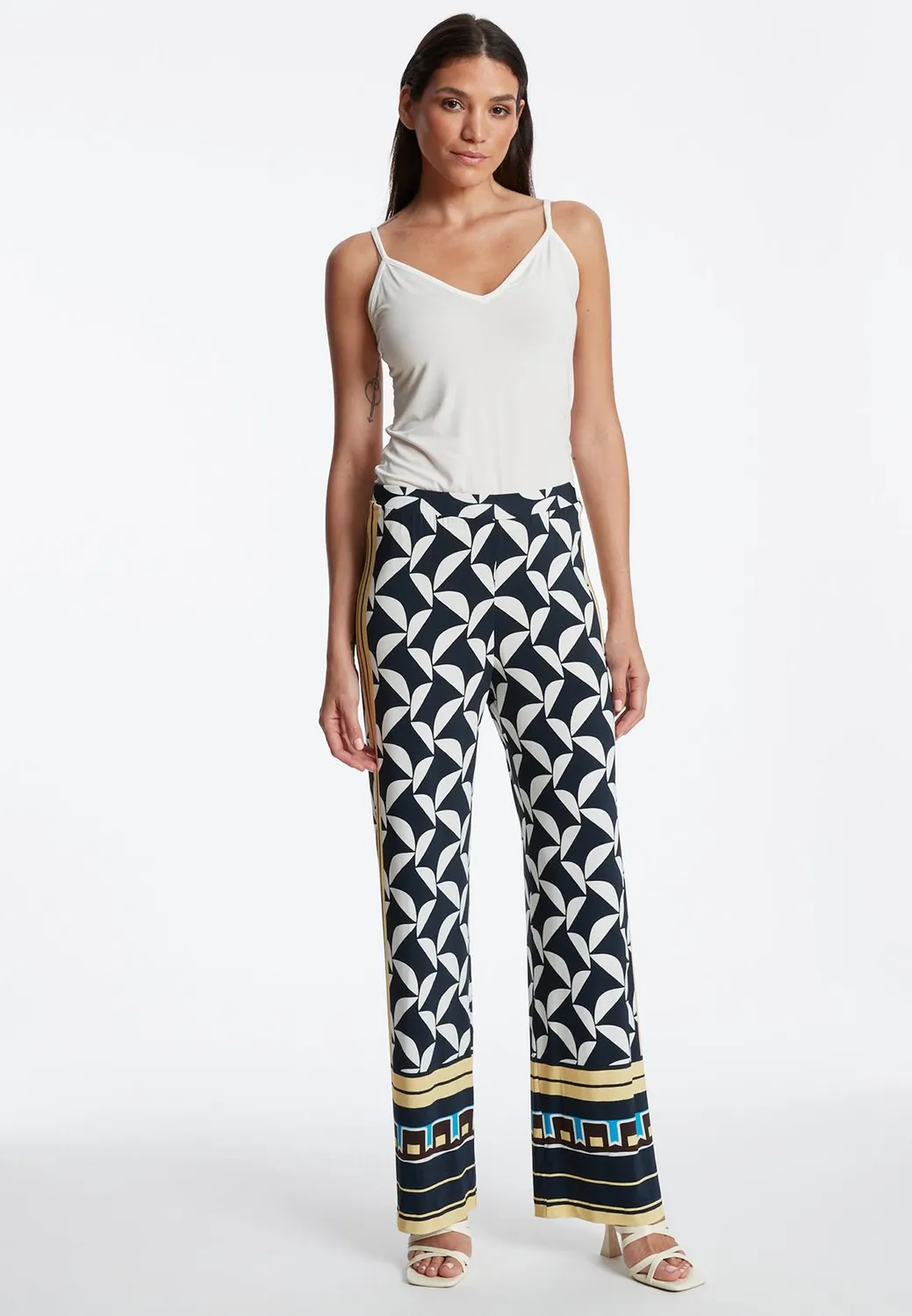 Ana Alcazar Zilmoa pantaloni jersey fantasia grafica
