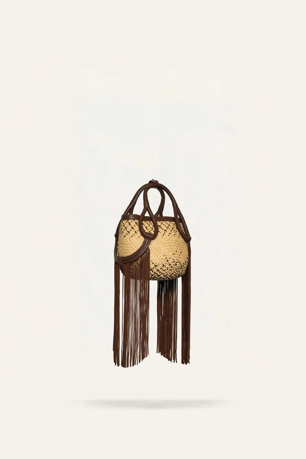 Johanna Ortiz Soul Of The River mini tote paglia marrone