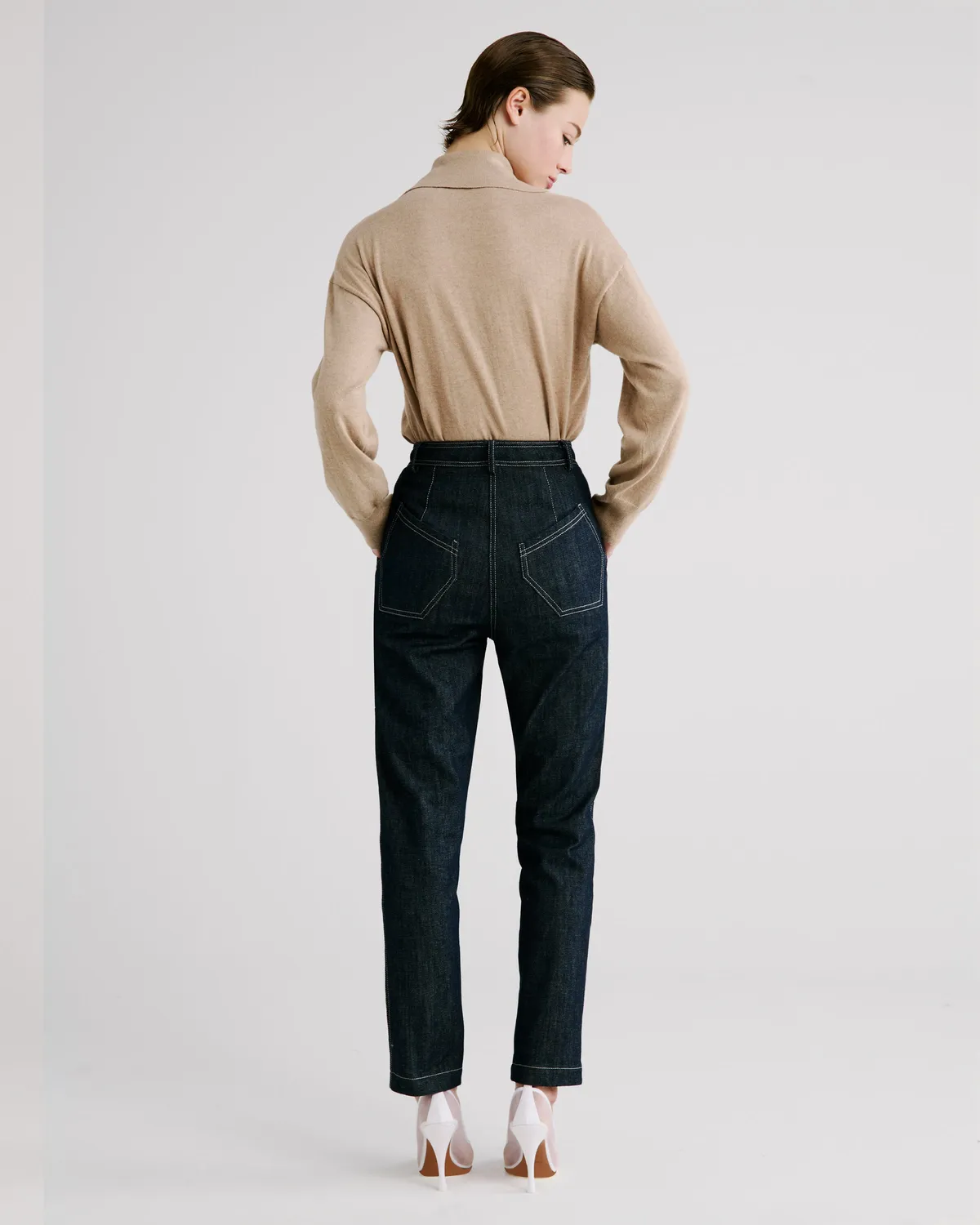 Violante Nessi New York Jeans blu denim organico dritto
