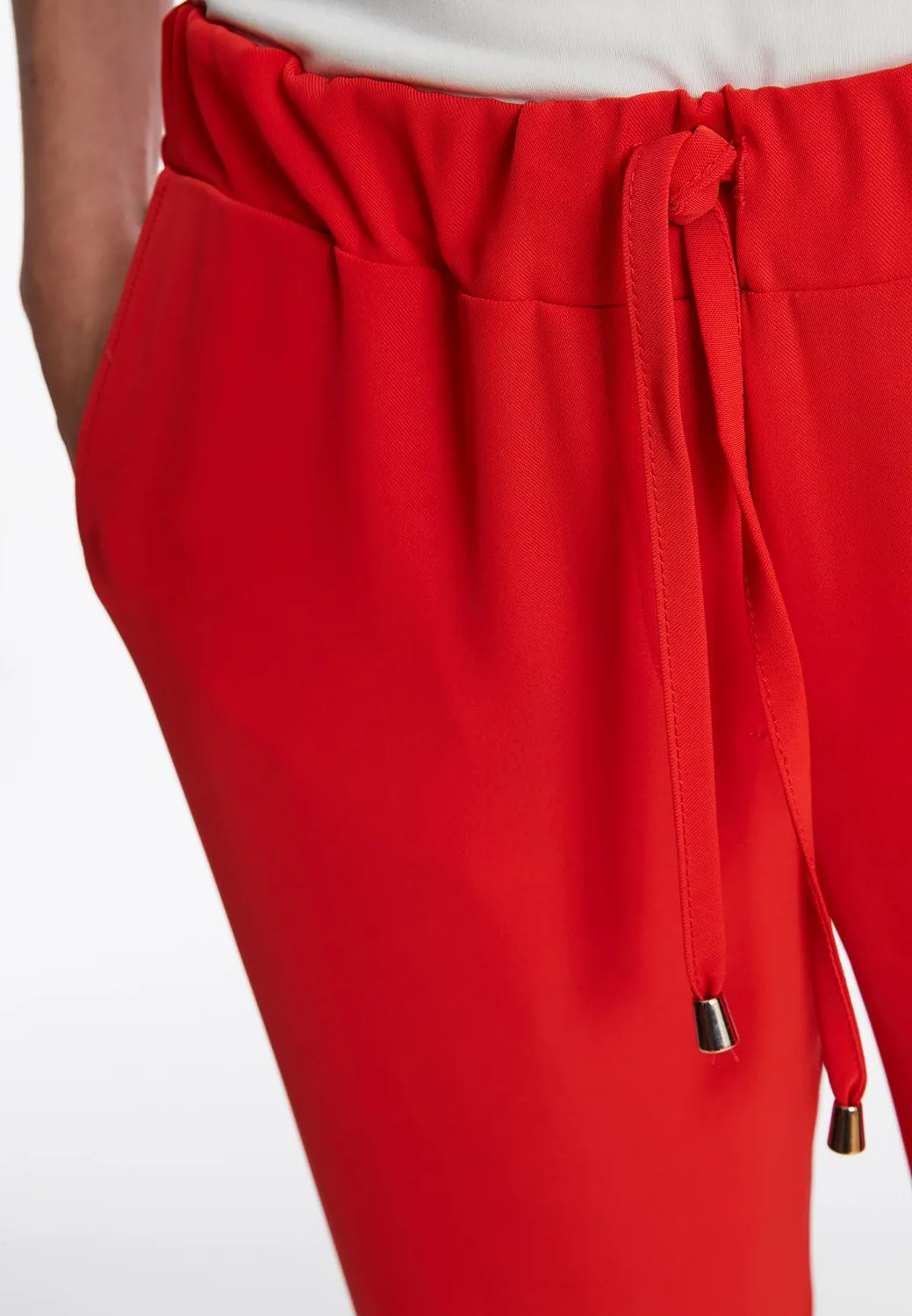 Ana Alcazar Zafosy pantaloni rossi larghi sportivi