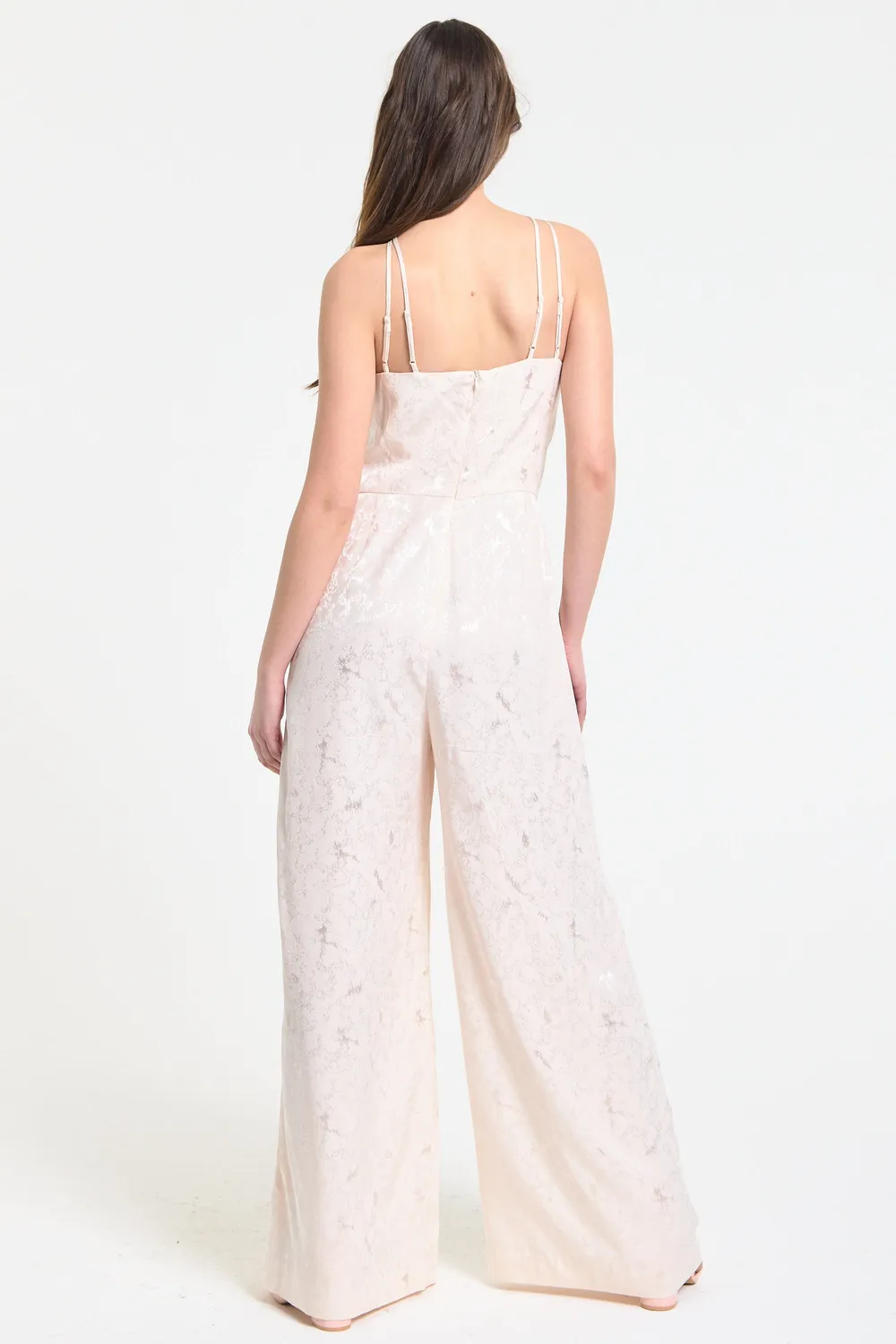 Liquorish tuta champagne jacquard gamba larga crema