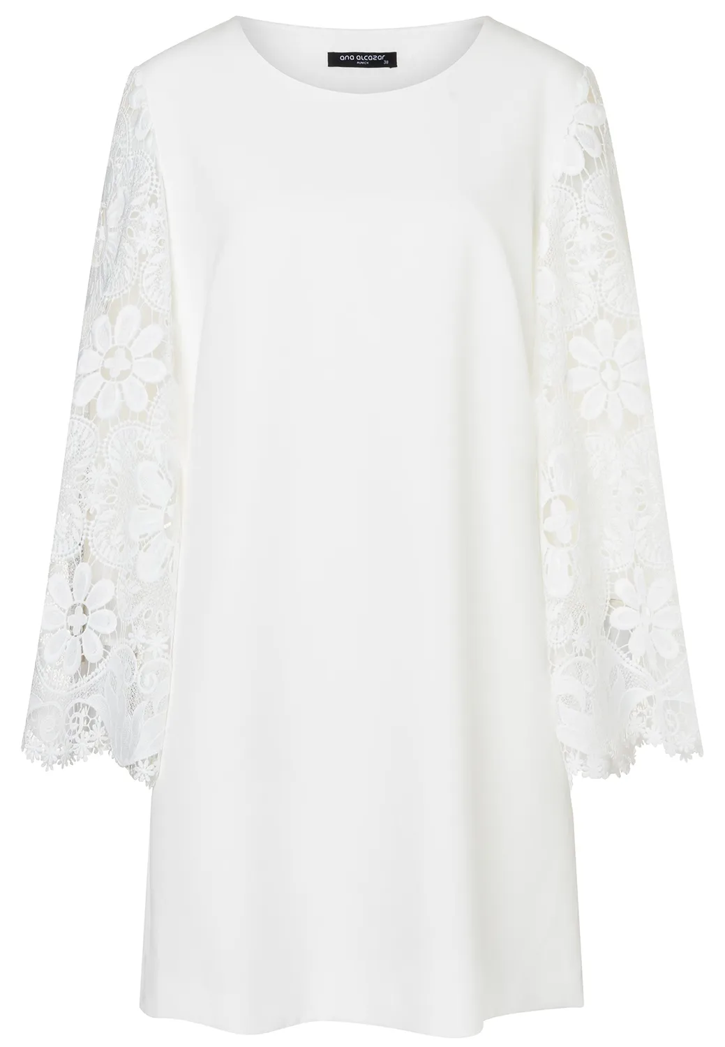 Ana Alcazar Daini abito tunica bianco pizzo floreale