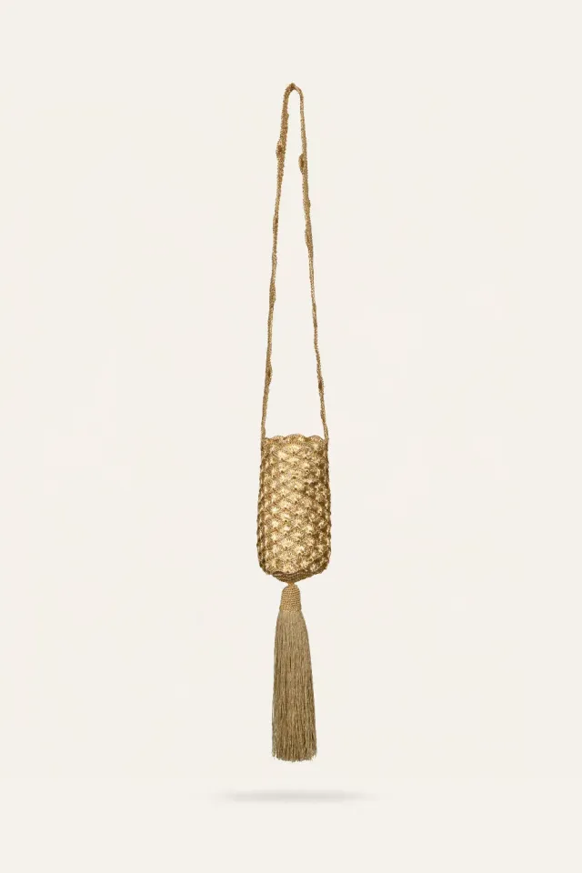 Johanna Ortiz Fate's Bouquet mochila Verdi borsa oro rame