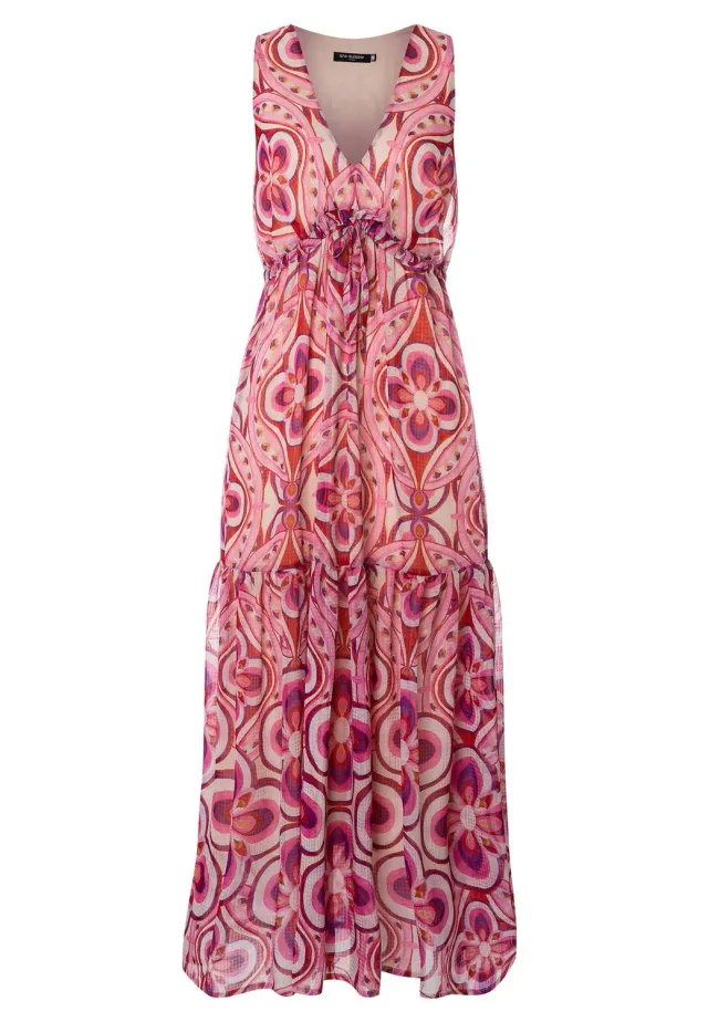Ana Alcazar Kea abito lungo chiffon floreale viola
