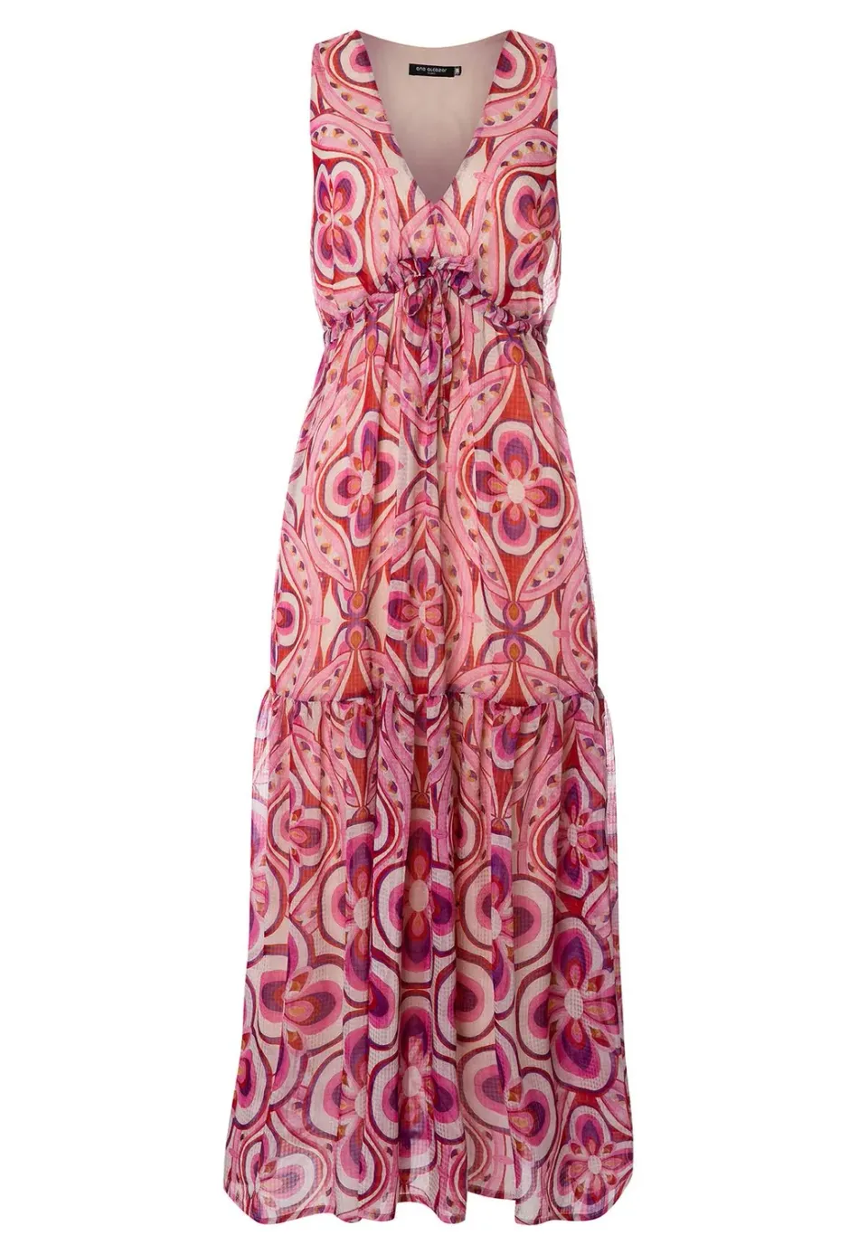 Ana Alcazar Kea abito lungo chiffon floreale viola