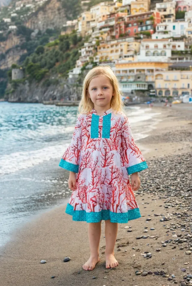 Antica Sartoria Marino FV107 abito bimba arancione S/M