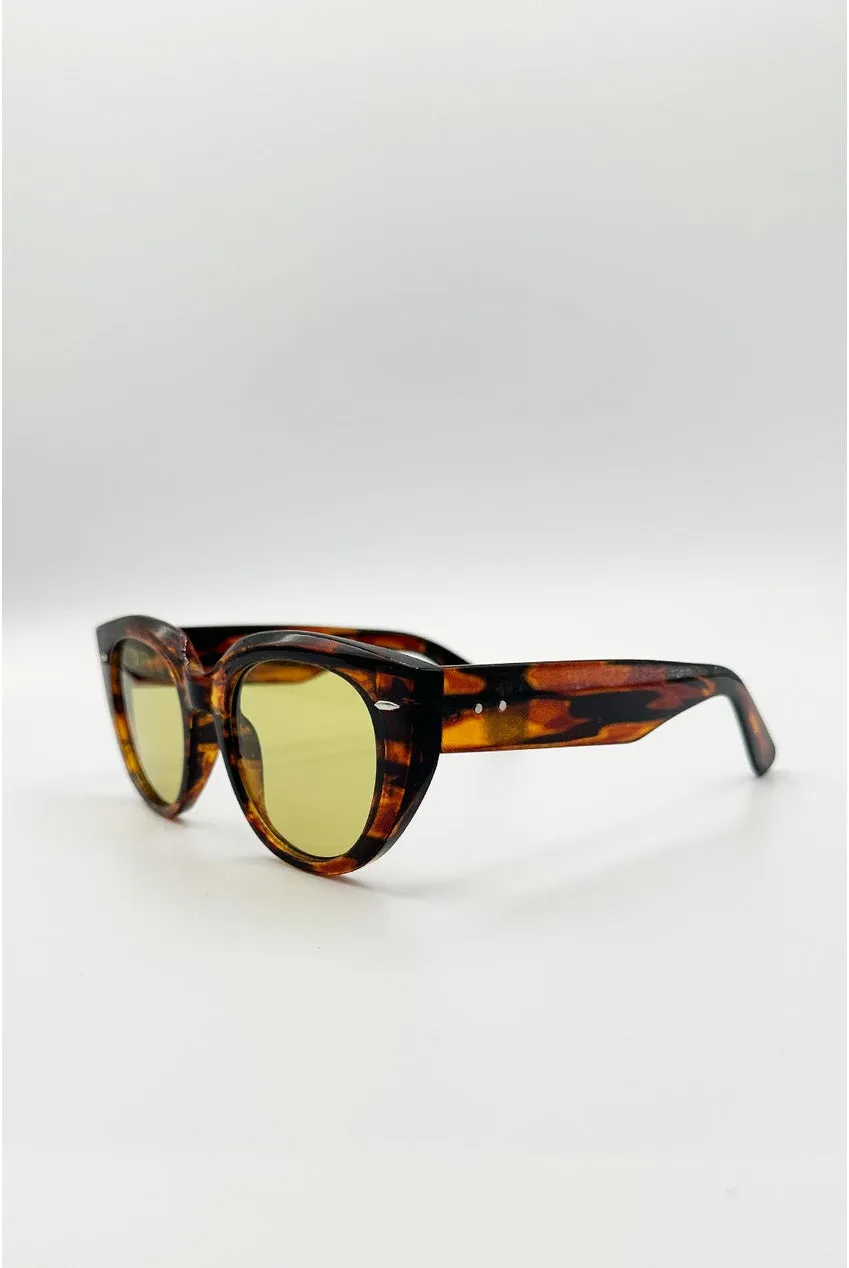 Goddiva SVNX occhiali da sole marroni cat eye