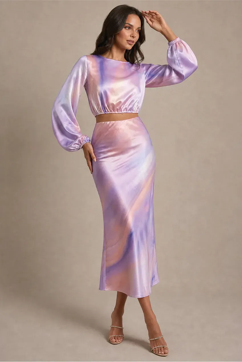Chi Chi London BN0643 gonna midi satin multicolor