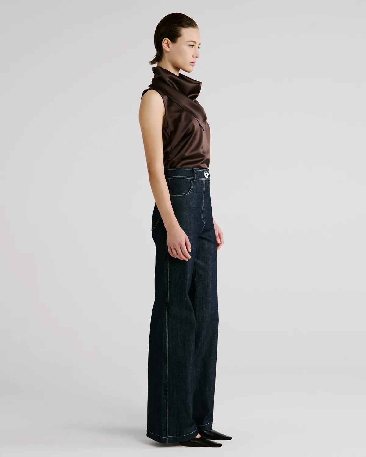 Violante Nessi Francis jeans blu in denim cotone bio