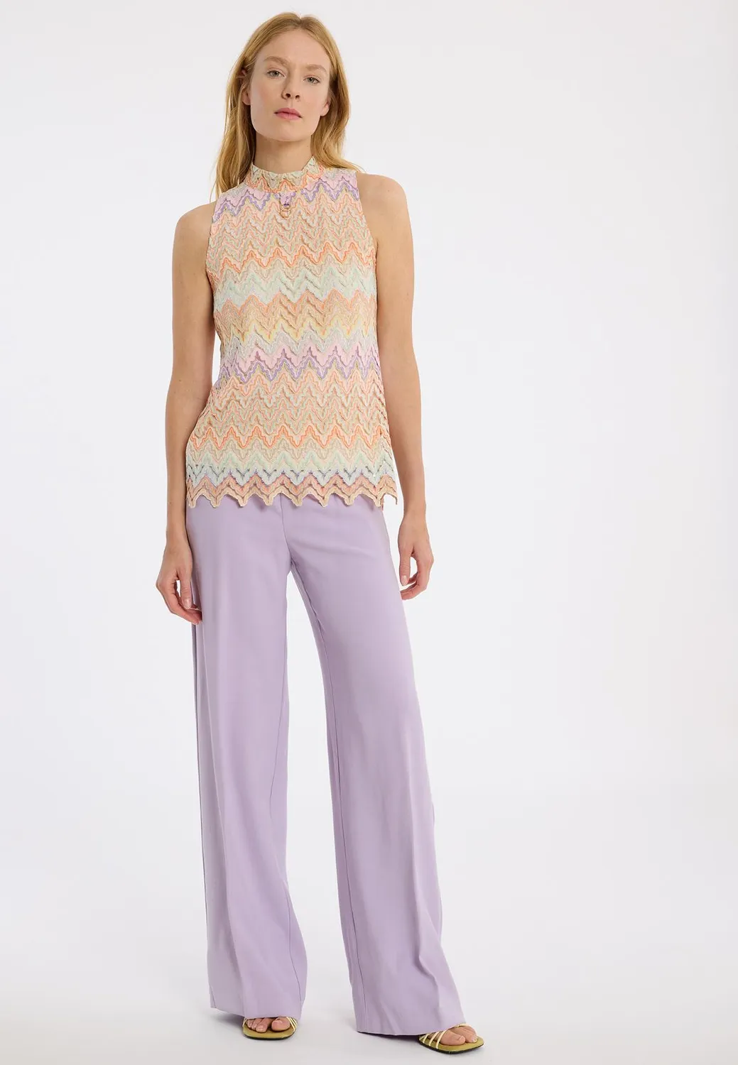 Ana Alcazar Zecora top maglia traforata pastello