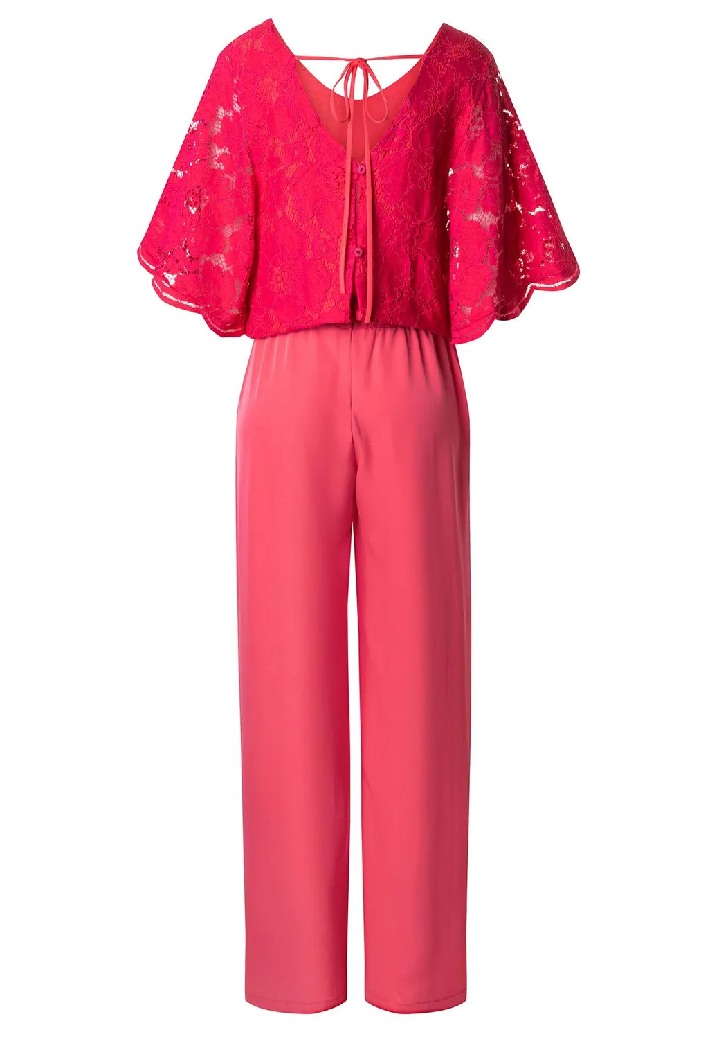 Ana Alcazar Giony tuta pizzo rosa elegante