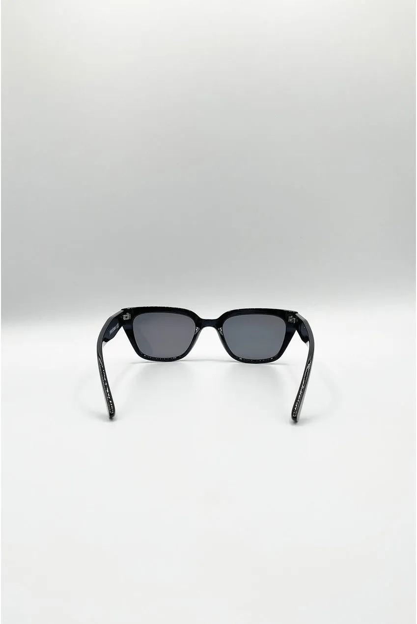 SVNX Square Cat Eye occhiali sole neri montatura quadrata