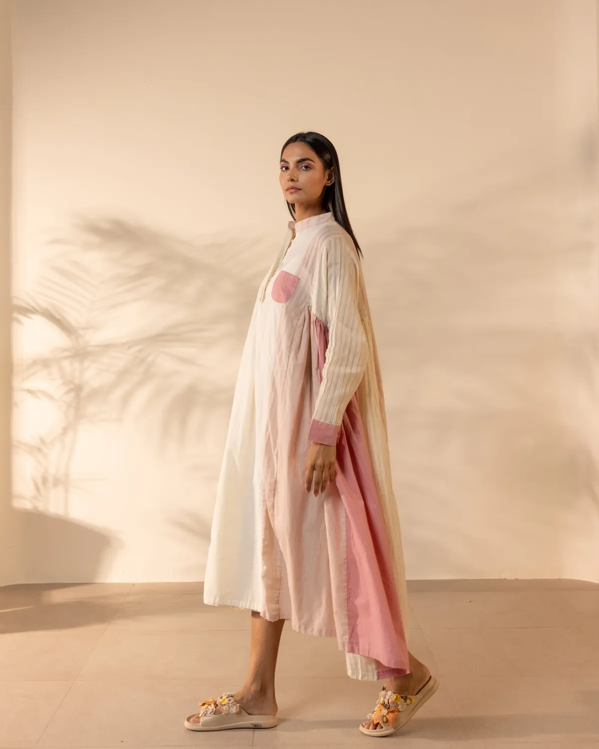 Our Dve Blush Wind abito cotone rosa beige taglia unica
