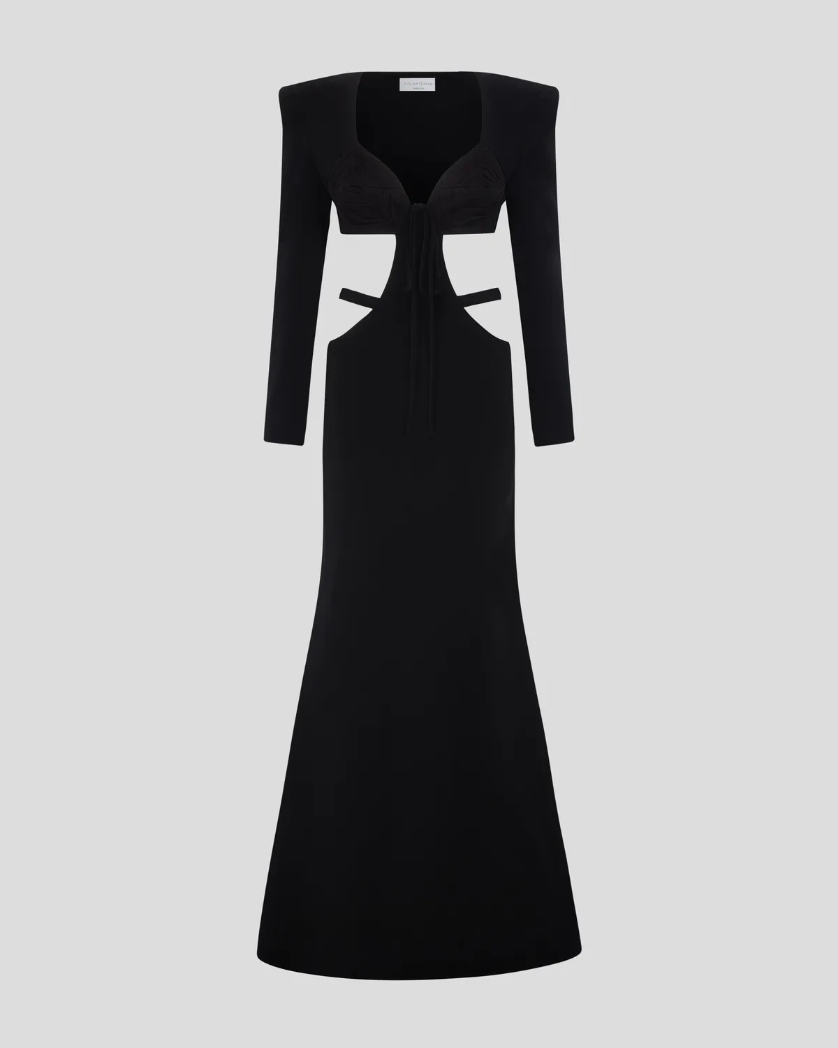 Violante Nessi Bruna abito da sera cut-out nero