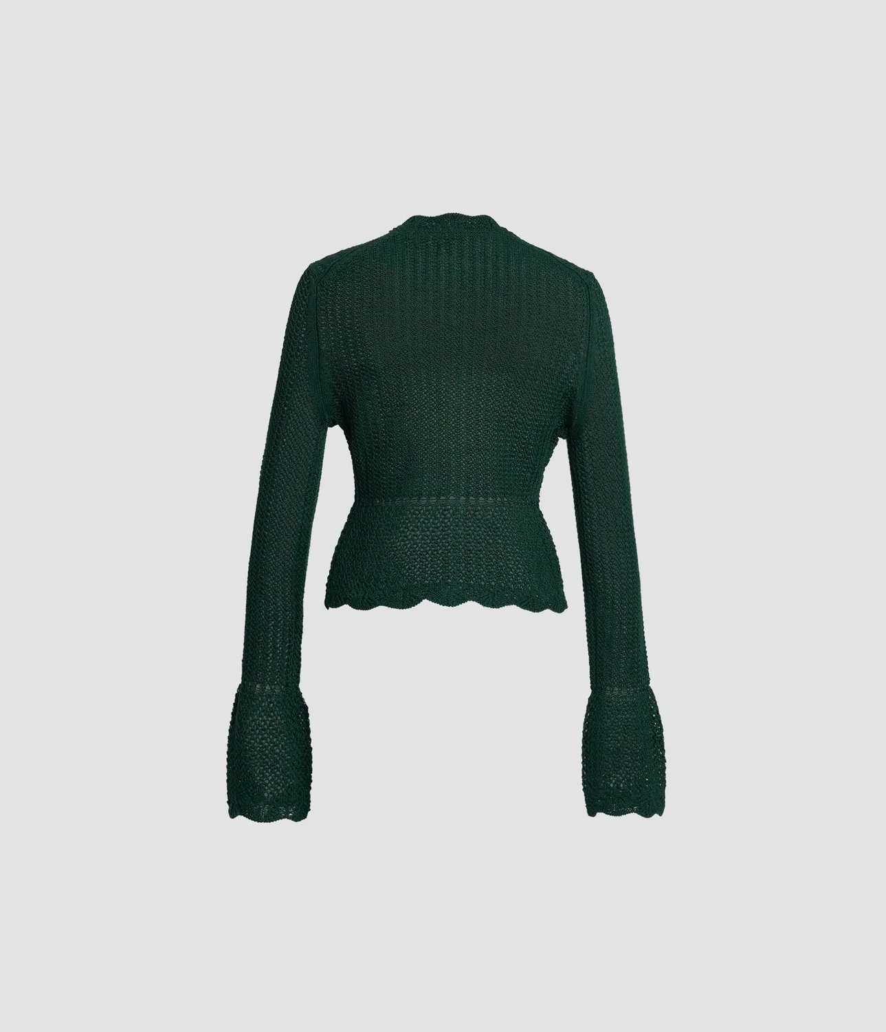 Erdem Embroidered Knit Peplum Cardigan ricamato