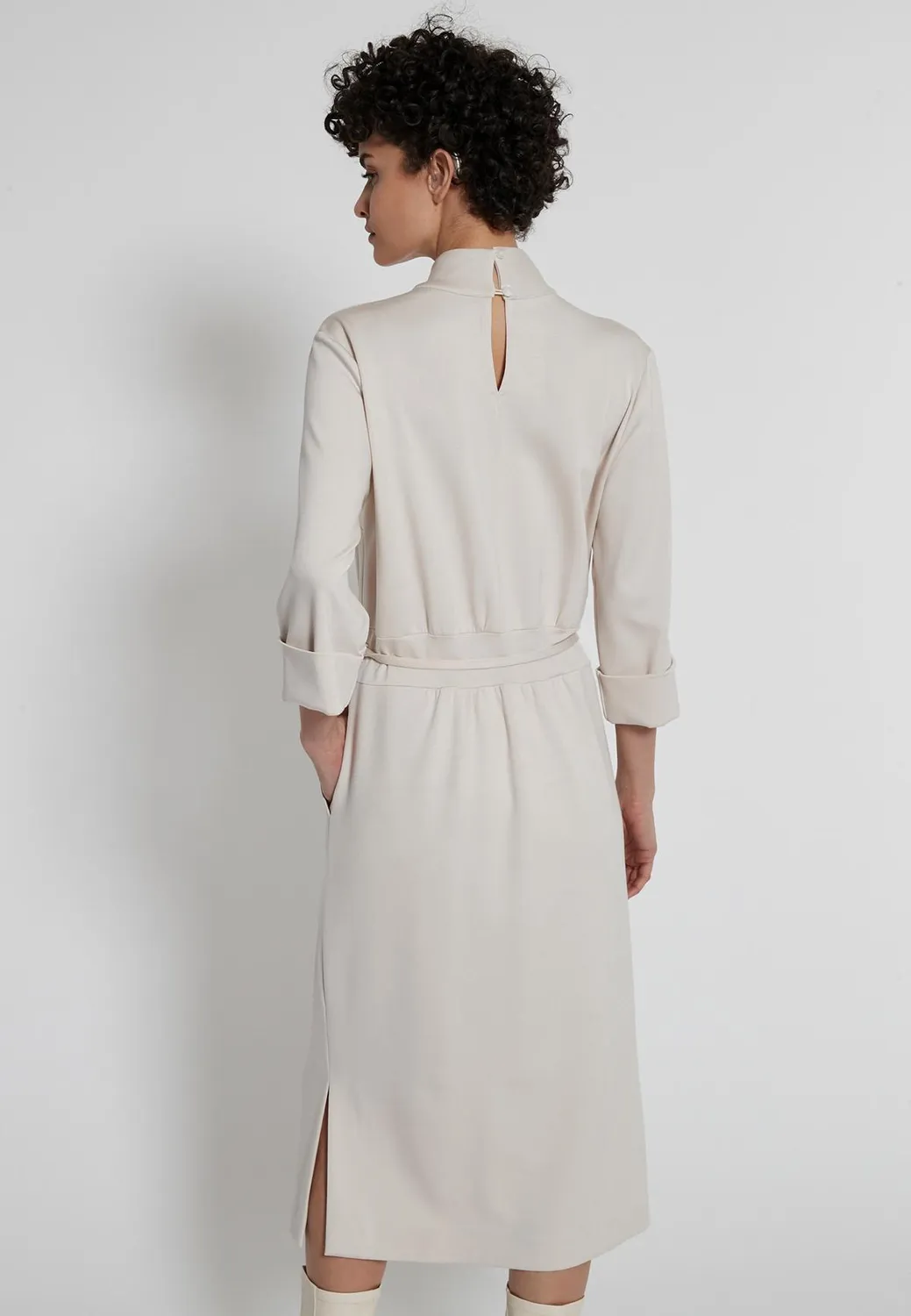 Ana Alcazar Hegla abito camicia midi bianco