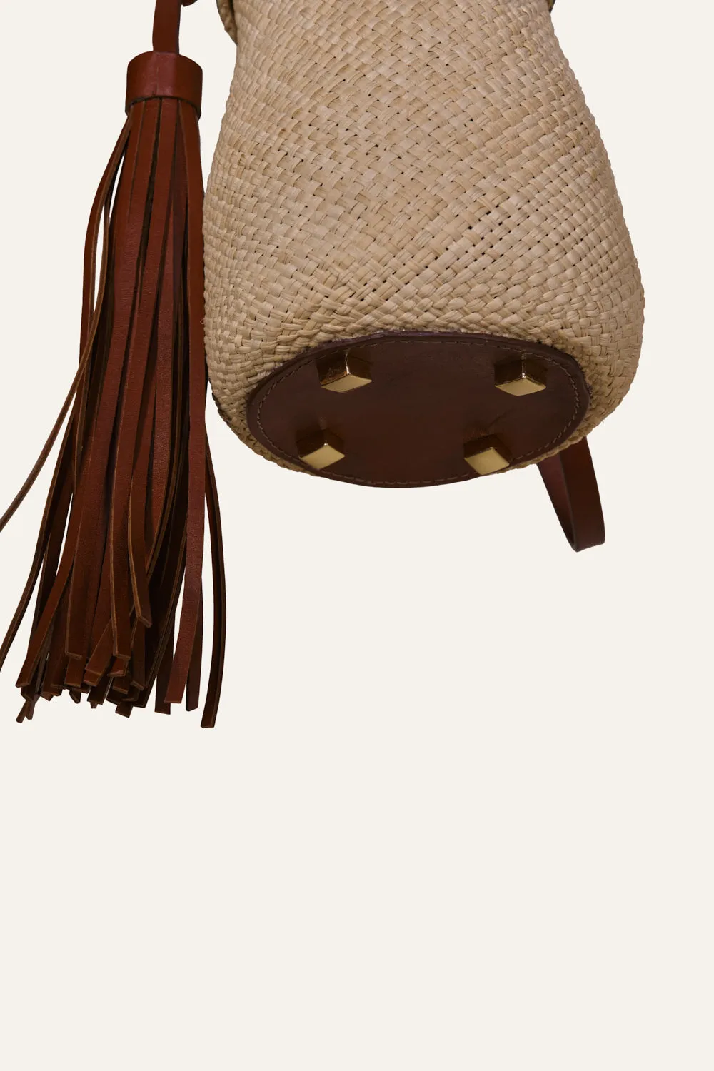 Johanna Ortiz The Provider Mochila borsa paglia ecru tracolla