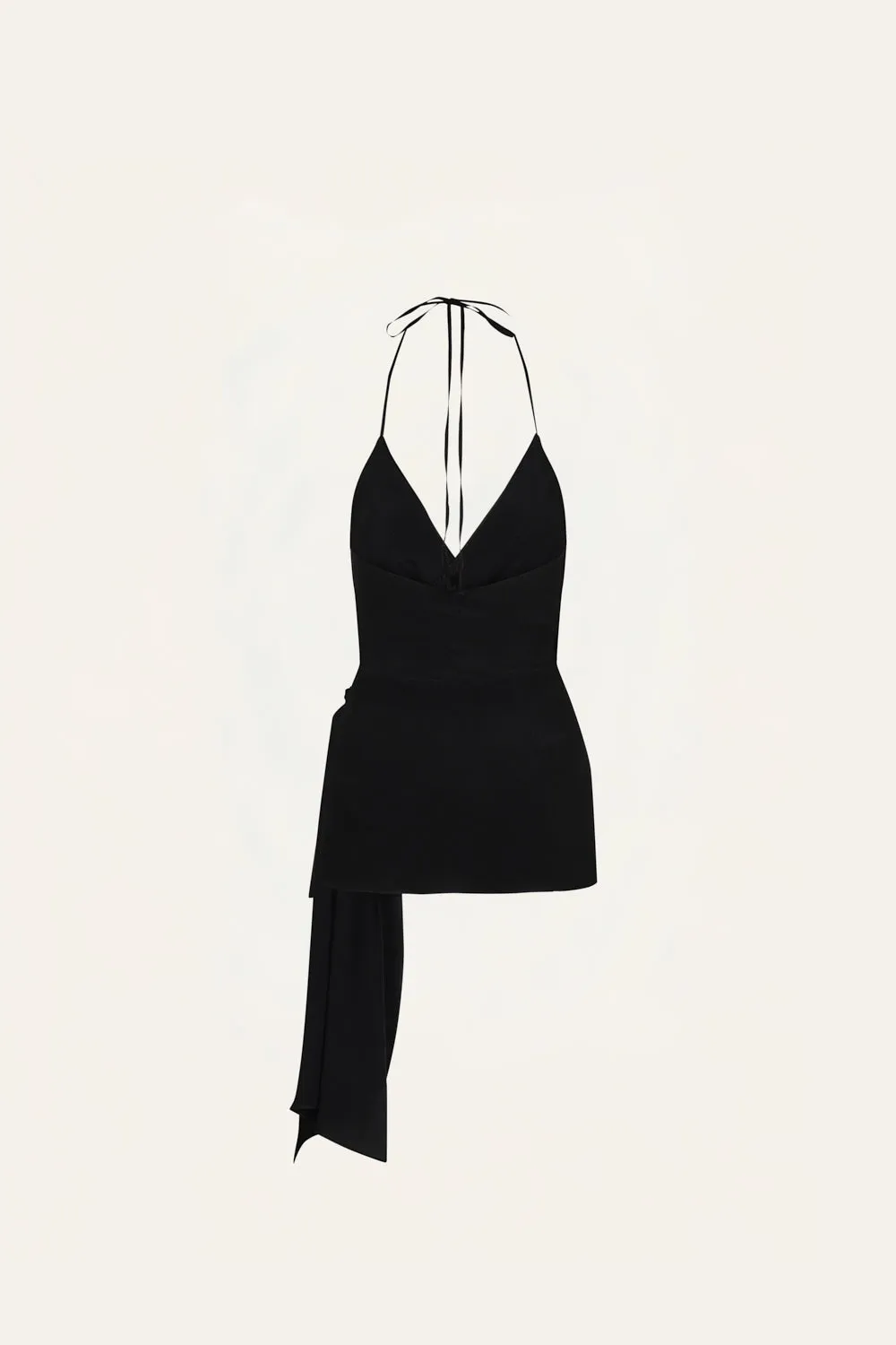 Johanna Ortiz Gentle Wrap Top top seta nero scollo V