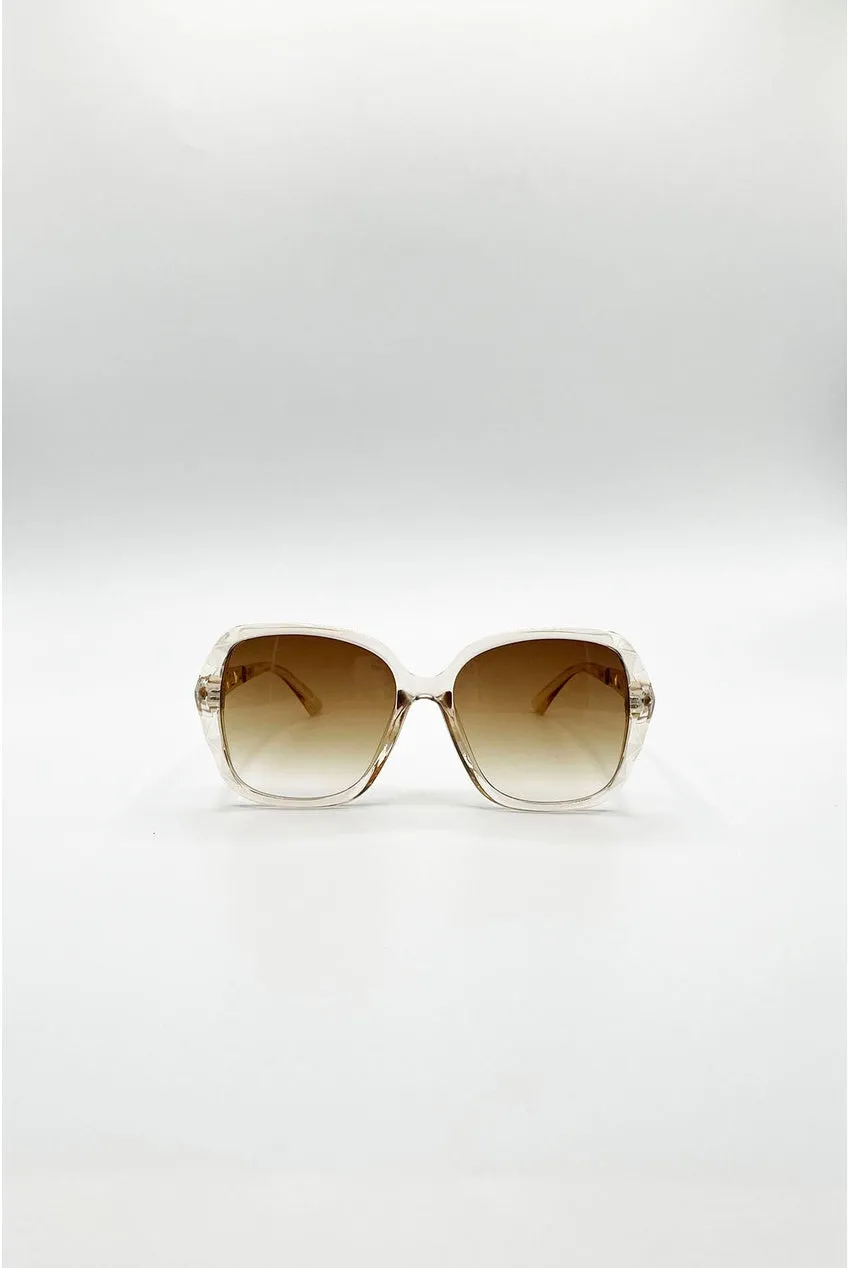 SVNX Round Square occhiali sole champagne