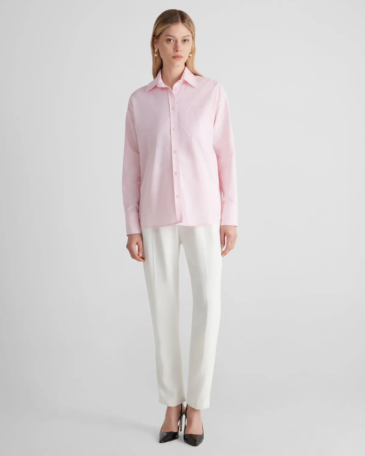Violante Nessi Violi camicia oxford rosa cotone