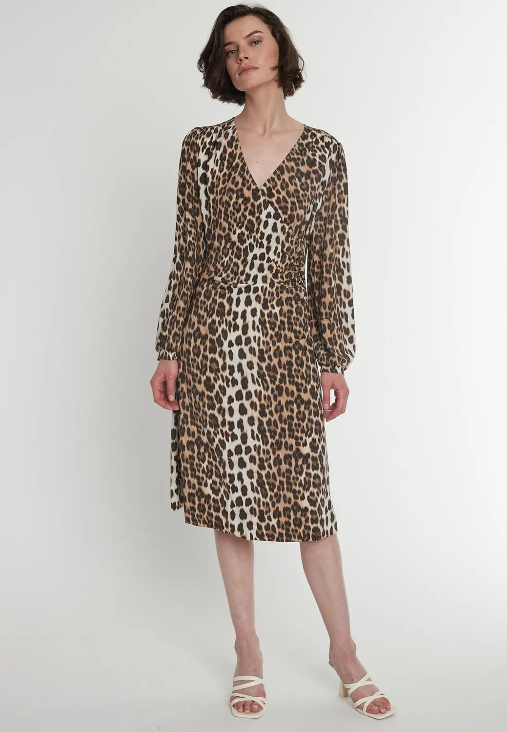 Ana Alcazar Modina abito a portafoglio leopardato