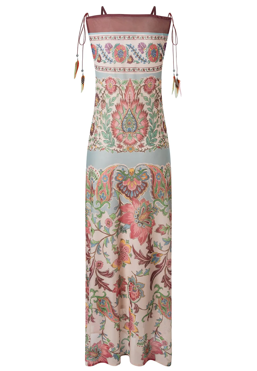Ana Alcazar Doremil abito boho maxi pastello