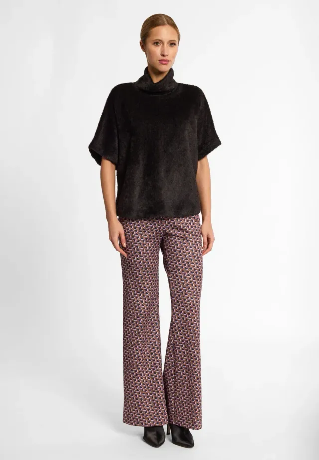 Ana Alcazar Enirys maglione peluche nero corto