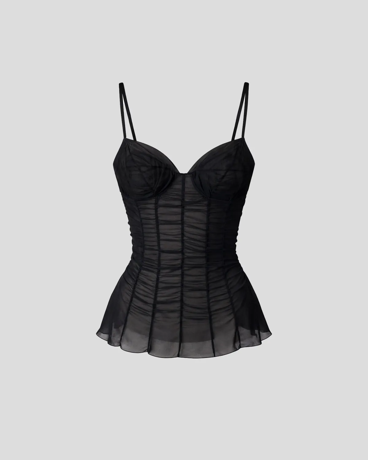 Violante Nessi Pensato top seta nero scollo cuore