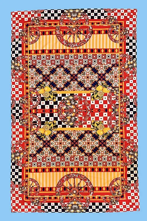 Antica Sartoria Sicilia DW008 telo mare rosso poliestere