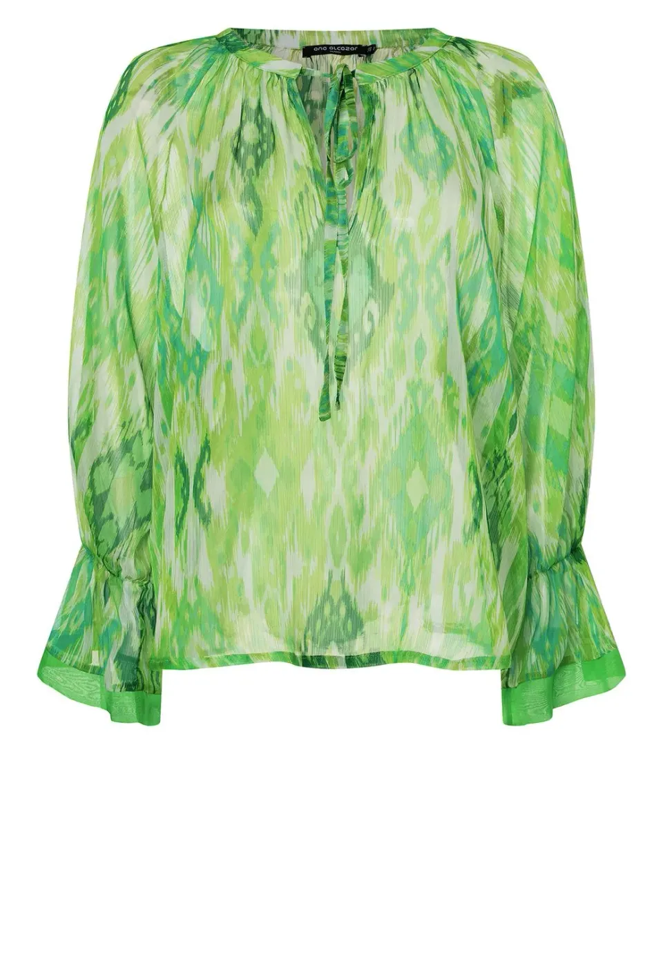 Ana Alcazar Lilori blusa chiffon verde fantasia
