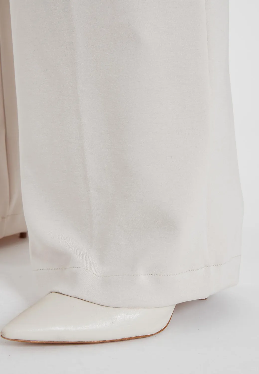 Ana Alcazar Sefoni pantaloni larghi jersey avorio