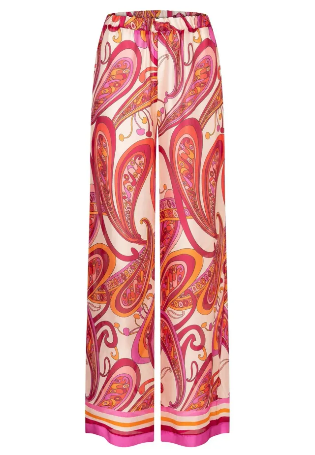 Ana Alcazar Wegora pantaloni chiffon fantasia paisley