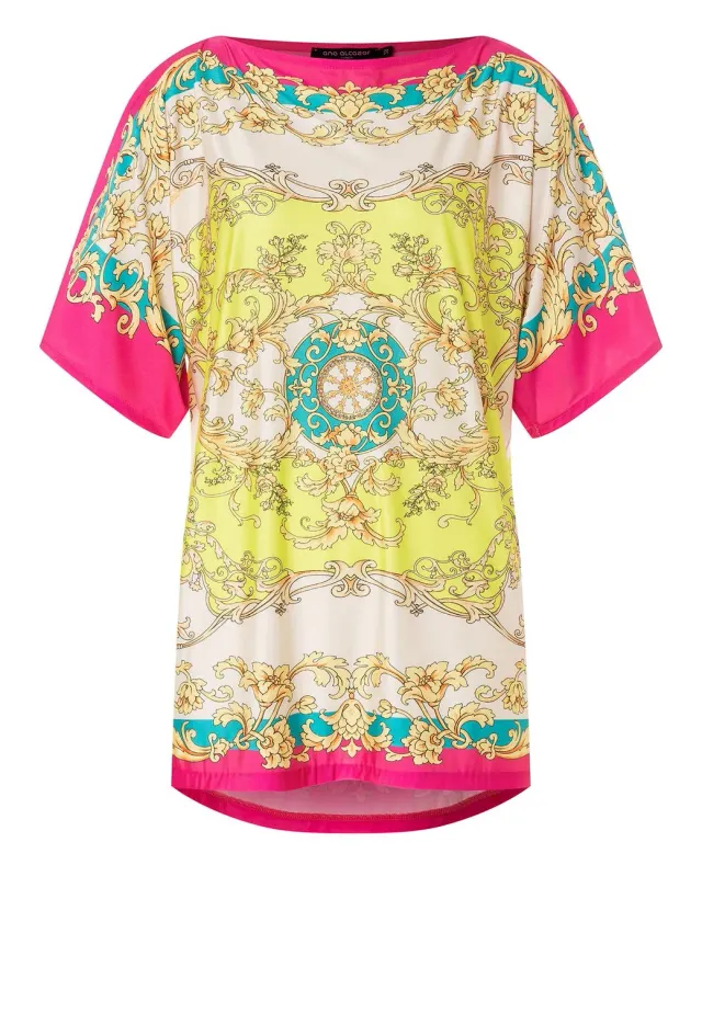 Ana Alcazar Konara top jersey stampa foulard