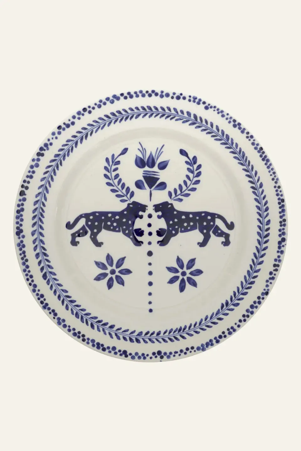Johanna Ortiz El Relato piatti ceramica 2pz blu navy