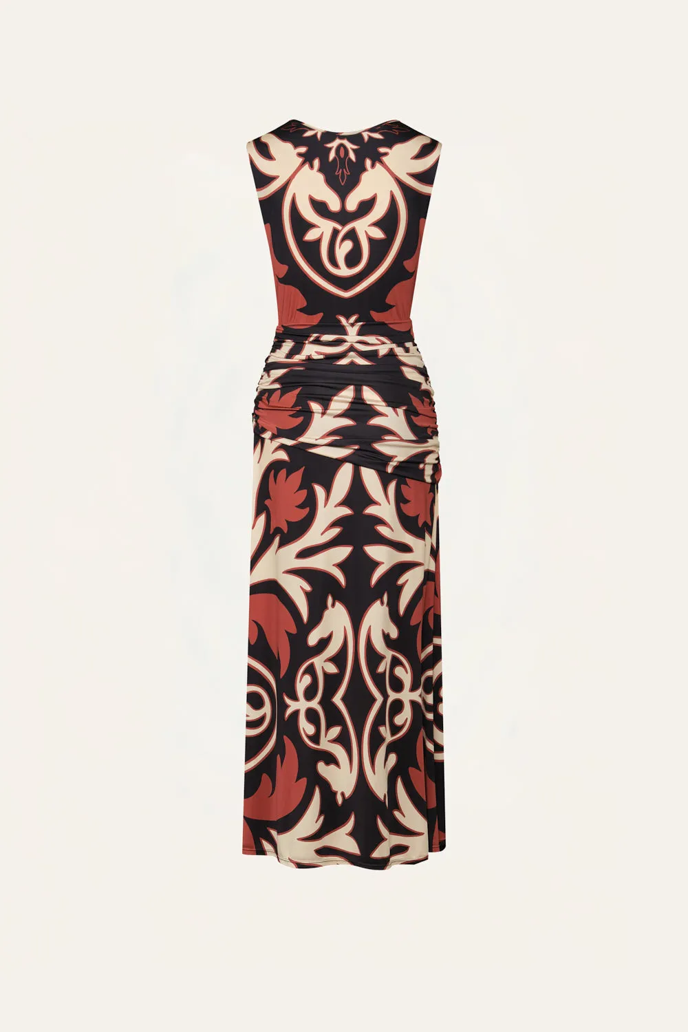 Johanna Ortiz Horizonte Mistico abito midi jersey nero