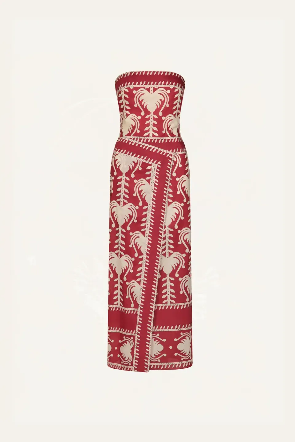 Johanna Ortiz Whale Tail Ancient Peru abito monospalla rosso