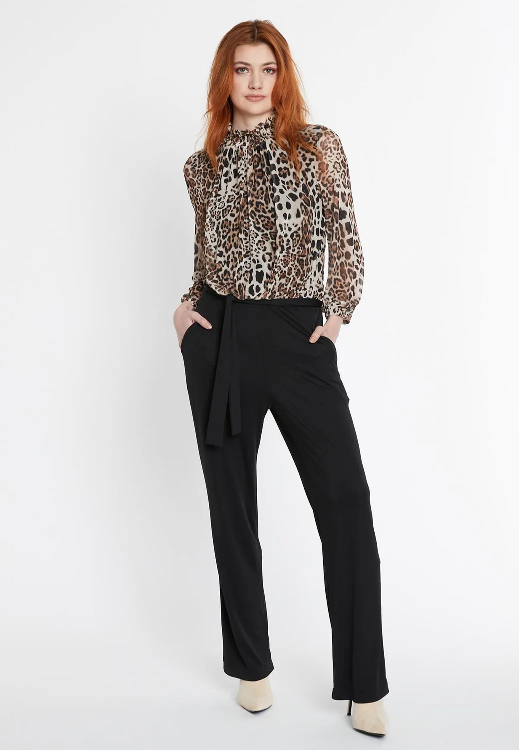 Ana Alcazar Sunia tuta intera leopardata nero