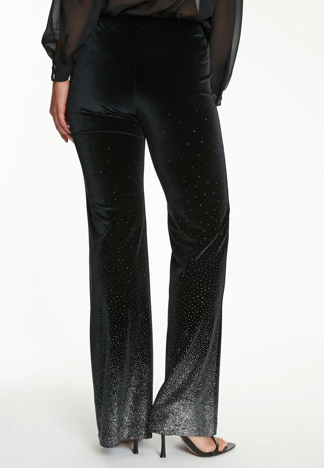 Ana Alcazar Tahila pantaloni velluto svasati glitter