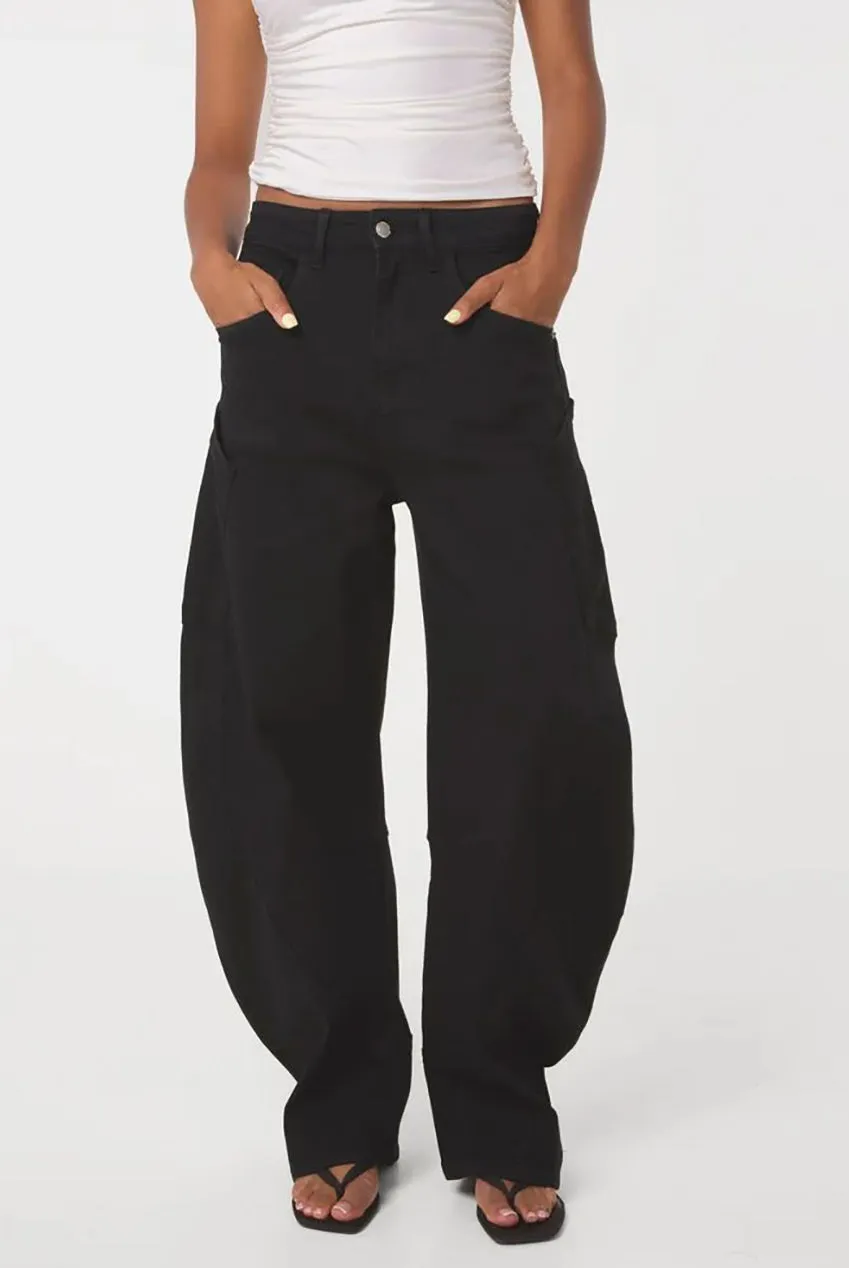 Pink Vanilla Extreme Cargo jeans balloon neri vita alta