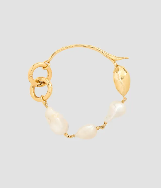 Erdem Bloom bracciale perle ottone oro
