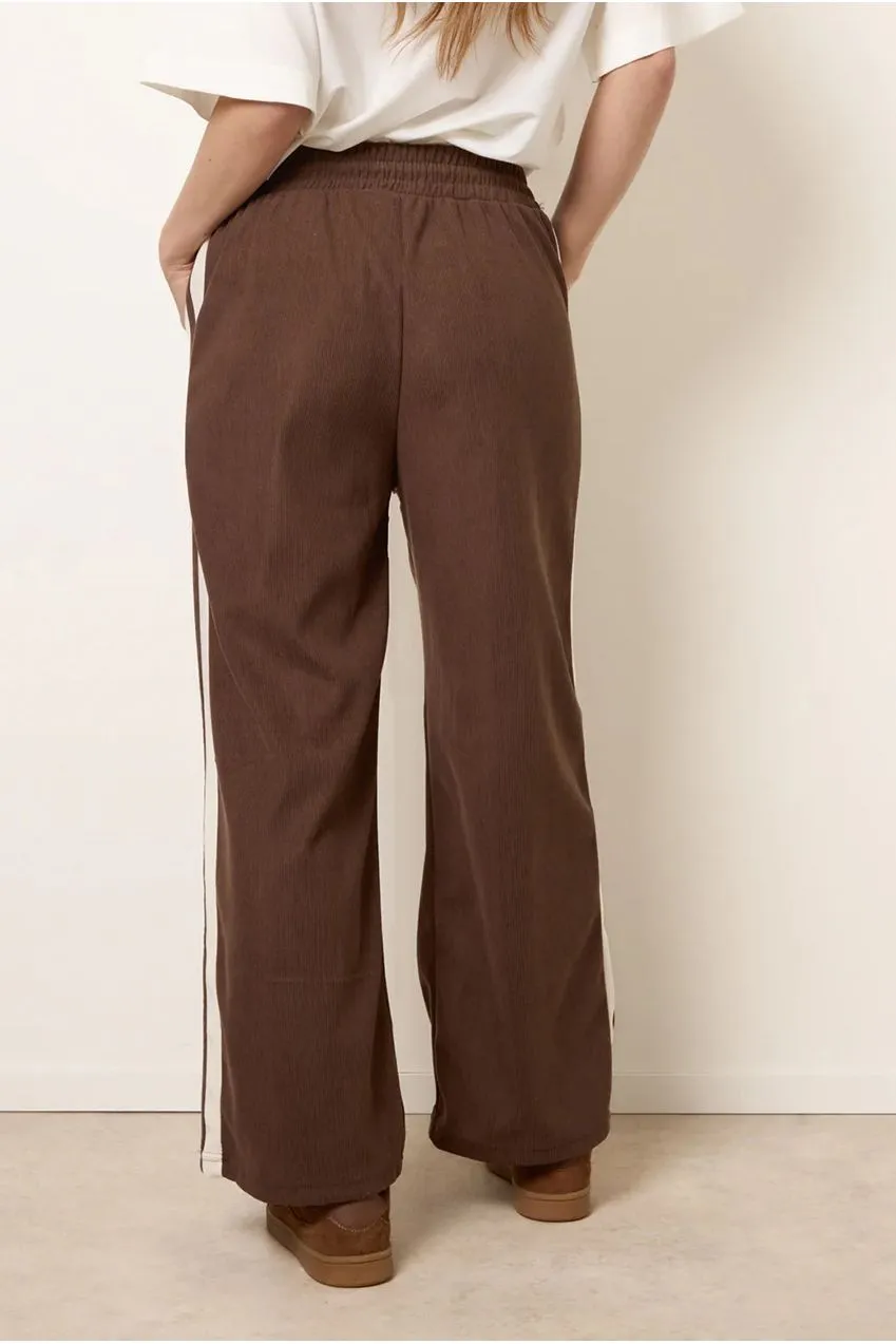 Blue Vanilla Pantaloni Velluto Cioccolato Vita Alta S
